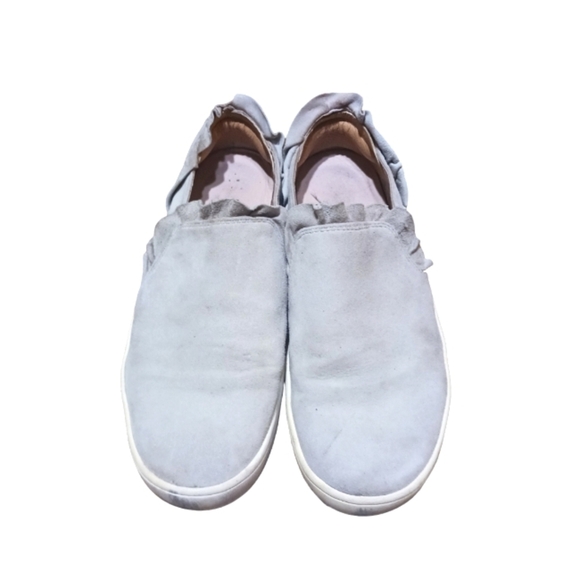 Kate Spade Leather Lilly Ruffle Slip On Sneakers Flats - Picture 2 of 9